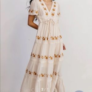 Ivory & yellow floral dress